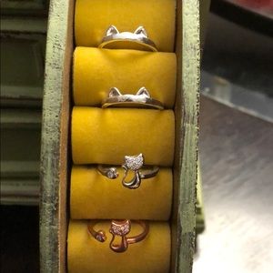 4 Cat rings NWOT
